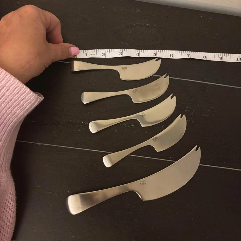 TORUN Dansk Stainless‎ - Solid Cheese Serving Pick (Master Cheese Knife)+4 Picks
